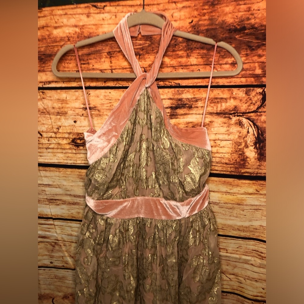 Jacquard Halter Gown - Picture 3 of 16